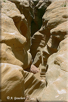 Beginn des Slot Canyon